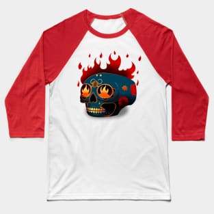 Blue Fire Baseball T-Shirt